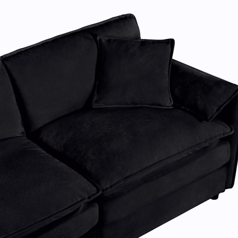 Modern Upholstered Loveseat And Armchair Set With Pillows