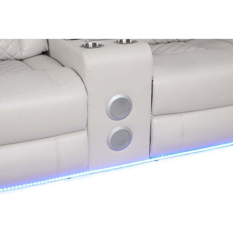 Benz - Power Reclining Loveseat & LED Lighting And Built In USB