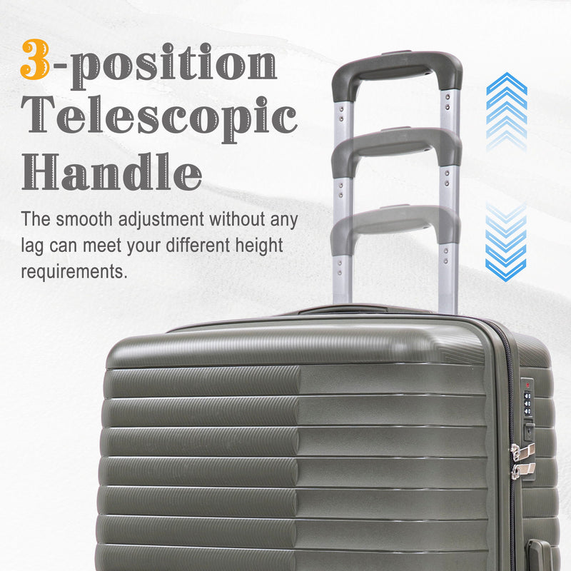 4 Piece Luggage Set, Combination Lock