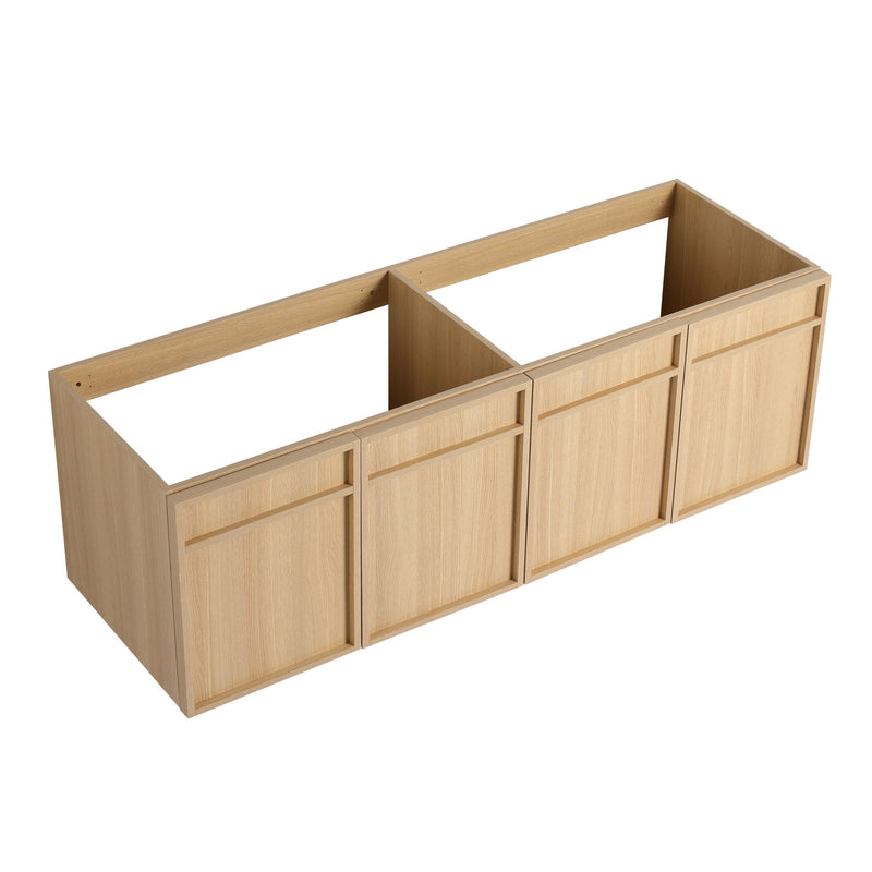 Wall-Mounted Bathroom Vanity With Resin Sink And Soft Closing Doors