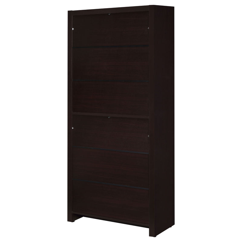 Maureen - 5 Shelf Bookcase With Drawer - Cappuccino