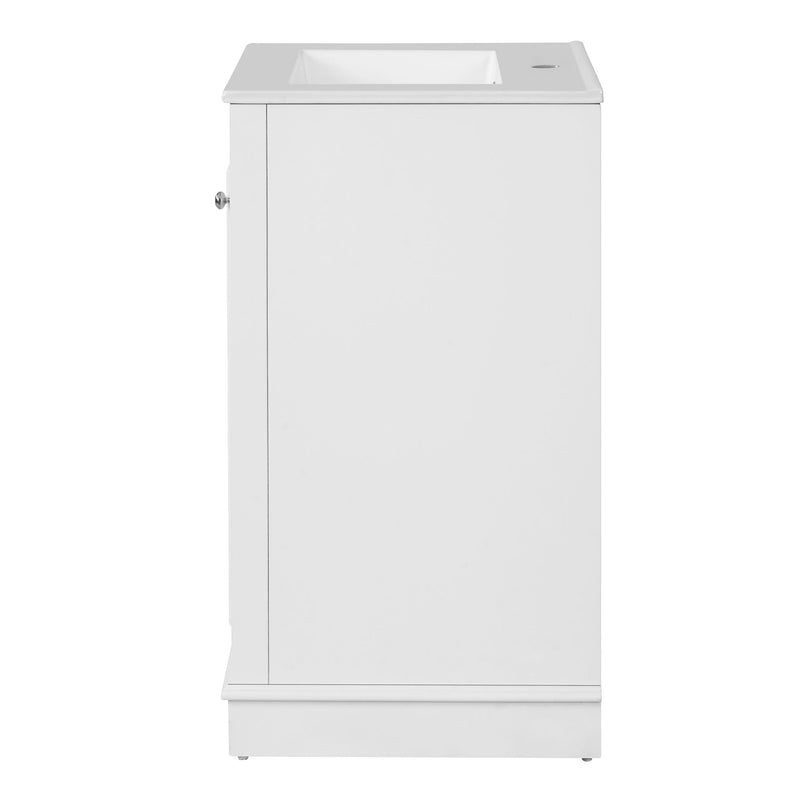 Bathroom Vanity With Sink, Freestanding Single Cabinet Set, Soft Close Door, Adjustable Shelf