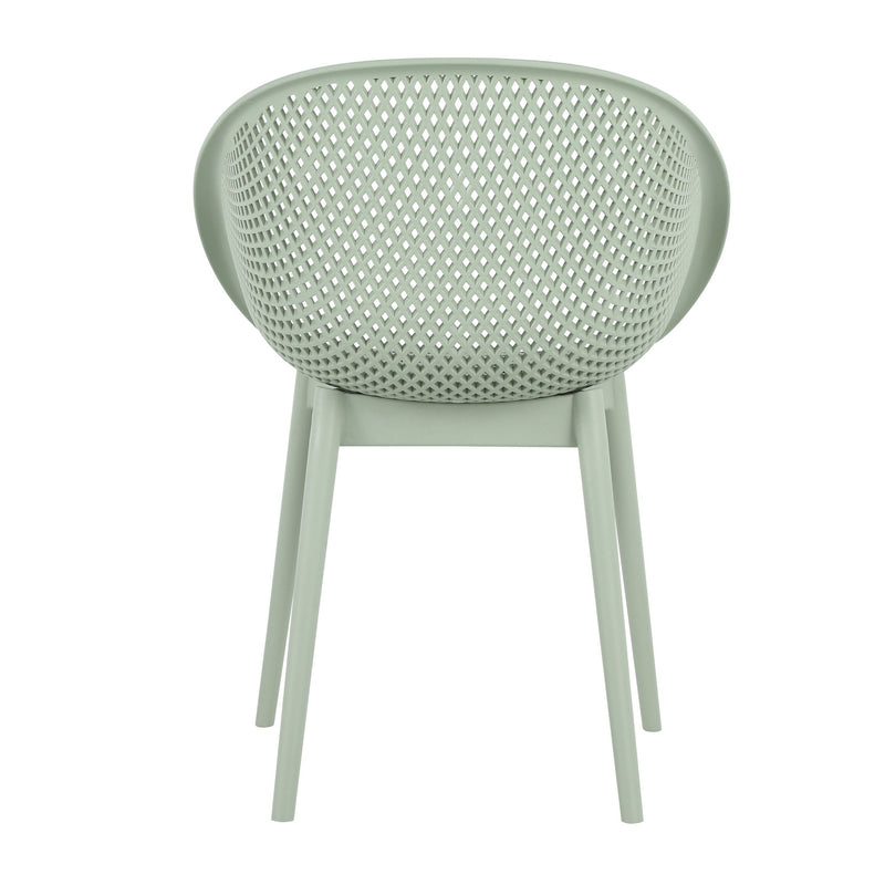 2 Piece Durable Single Chair With Hollow Out Design