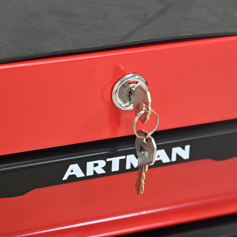 Rolling Metal Tool Chest With Drawers, Steel Storage Cabinet With Ball Bearing Slides