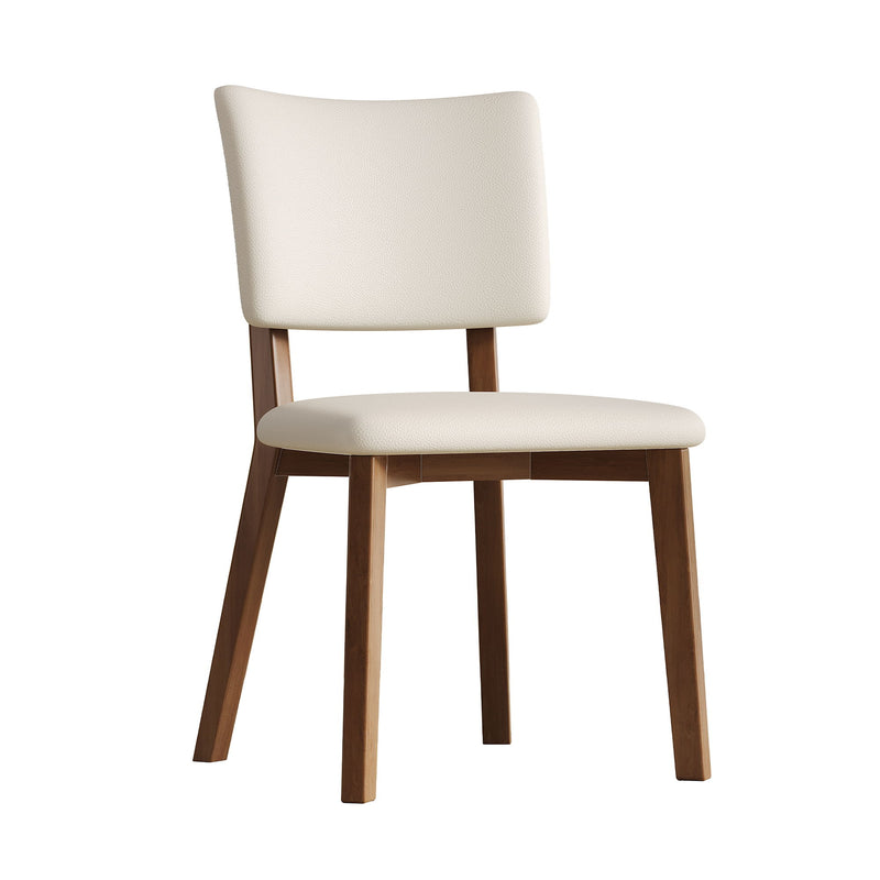 Dining Chair (Set of 2) - White / Deep Walnut