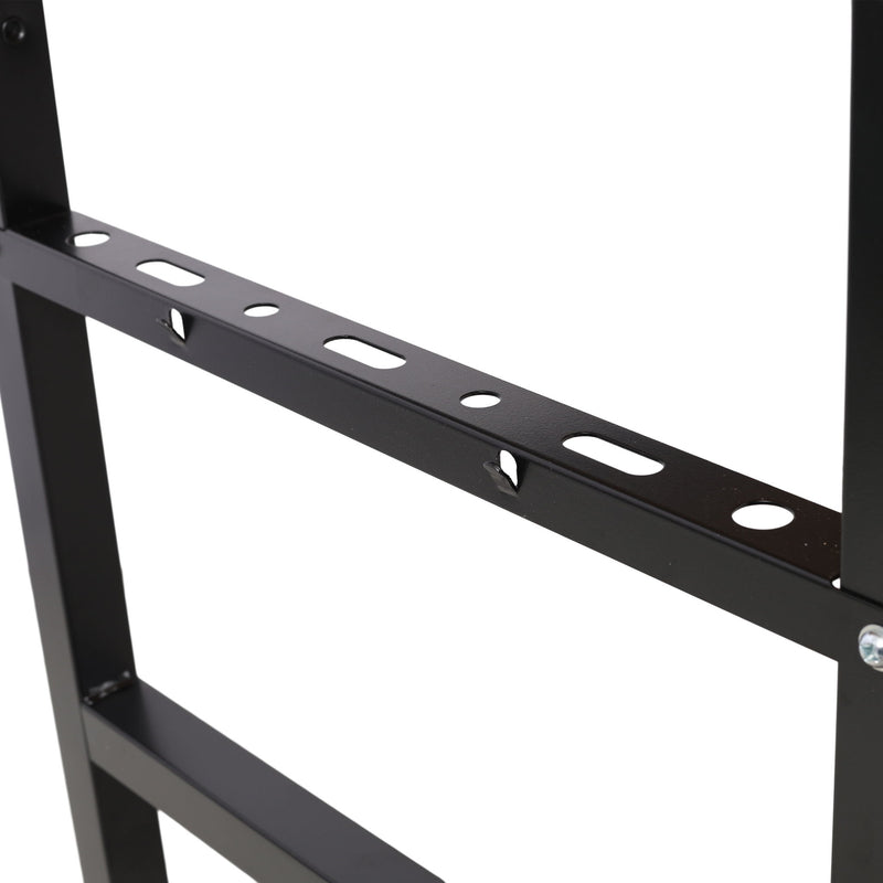 Portable Folding Work Table With Measuring Tape And Angle Finder Steel - Black