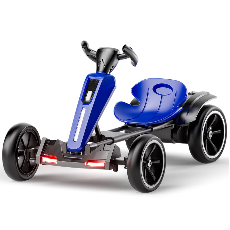 Electric Kids Pedal Go Kart With Adjustable Seat, Foldable Design