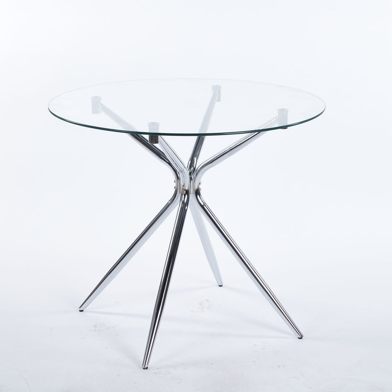 Compact Dining Table With Glass Top