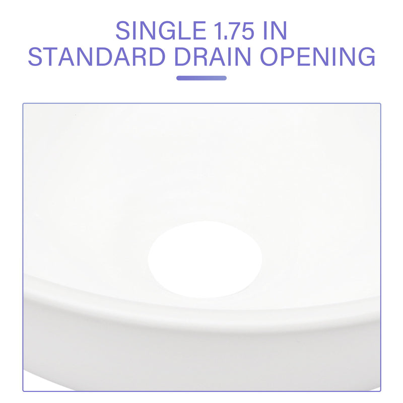 Modern Ceramic Circular Vessel Bathroom Sink