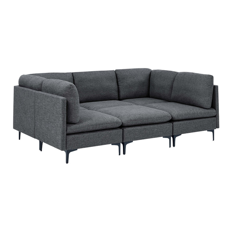 Upholstered Modular Sectional & Tall Legs