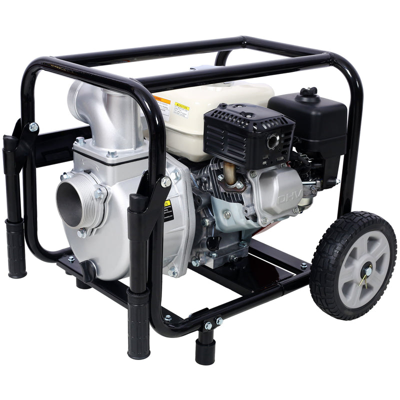 Honda - Gx160 Engine Water Pump 3" 264Gpm With Accessories Kit And Handle Wheel Kit - Black / Red