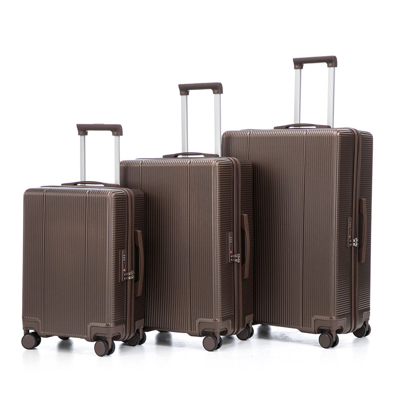 20" / 24" / 28" 3 Pieces / Set Spinner Wheel Luggage, Carry On Suitcase, Matching Color, TSA Combination Lock