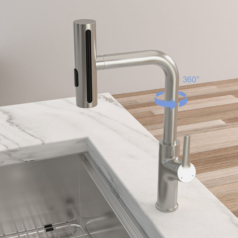 360° Pull Down Kitchen Faucet With 4 Spray Modes