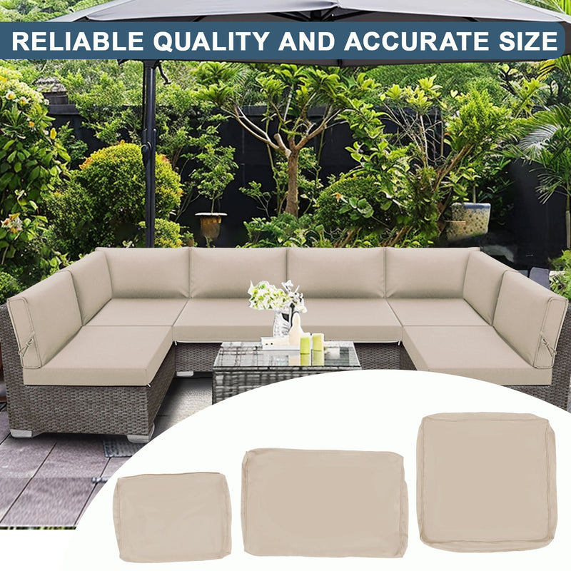 Outdoor Deep Seat Cushions For Patio Furniture Replacement, Cushion Set For Sectionals