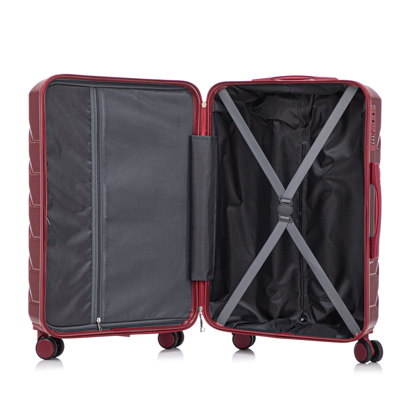 3 Pieces Set 20" / 24" / 28" Spinner Wheel Luggage With Combination Lock