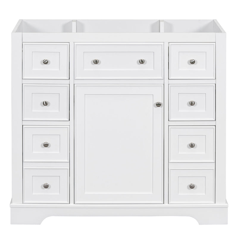 Modern Bathroom Vanity Base Only With 1 Cabinet And 6 Drawers