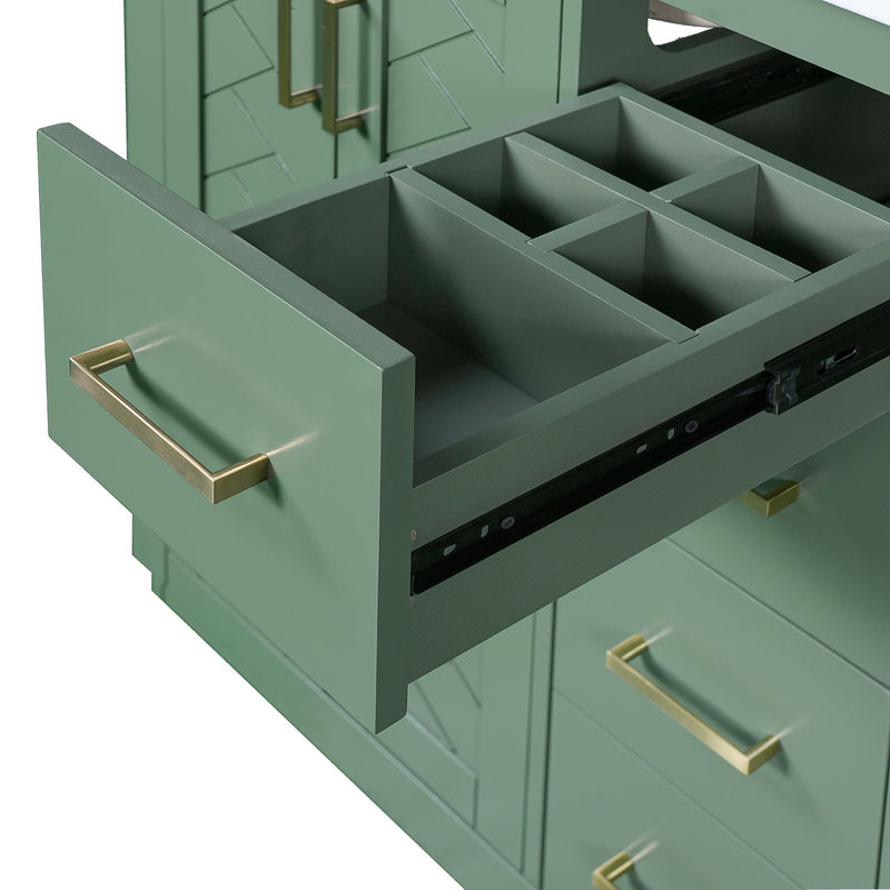 Bathroom Vanity With Sink, Storage Cabinet, Freestanding Set With 3 Drawers & Soft Closing Doors