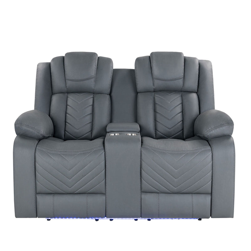 Raize - Power Living Room Set With Storage Console And Cup Holders