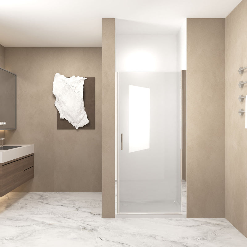 Shower Door & Tempered Glass With Safety Film - Chrome