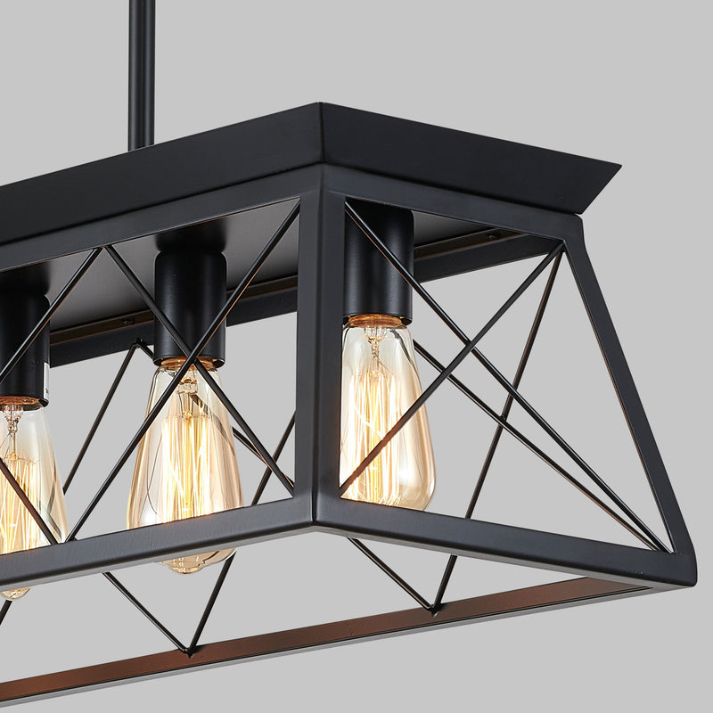 Chandelier Pendant Light For Dining Room Kitchen, 5 Light Fixture With Adjustable Height