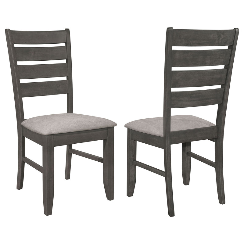 Padded Seat Side Chairs With Tapered Slats (Set of 2)