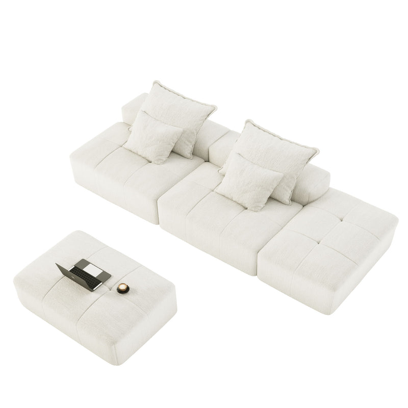 Modern Oversized Diy Combination Modular Sectional Sofa With Pillows