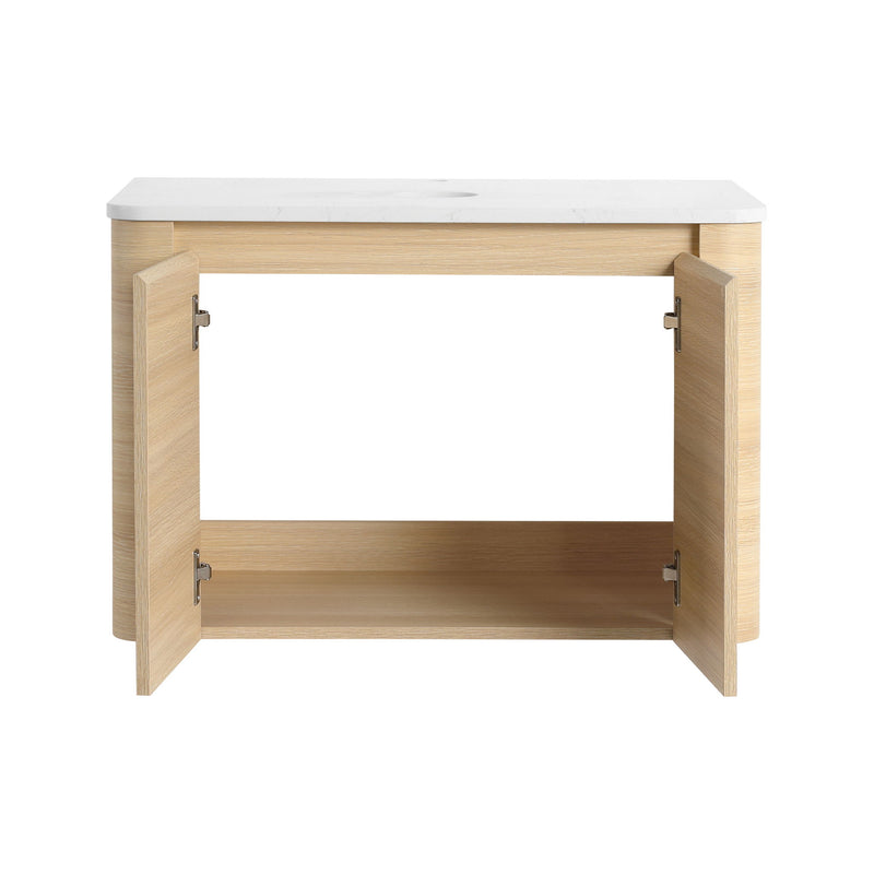 Wall Mounted Bathroom Vanity With Soft Close Door, Excluding Sink
