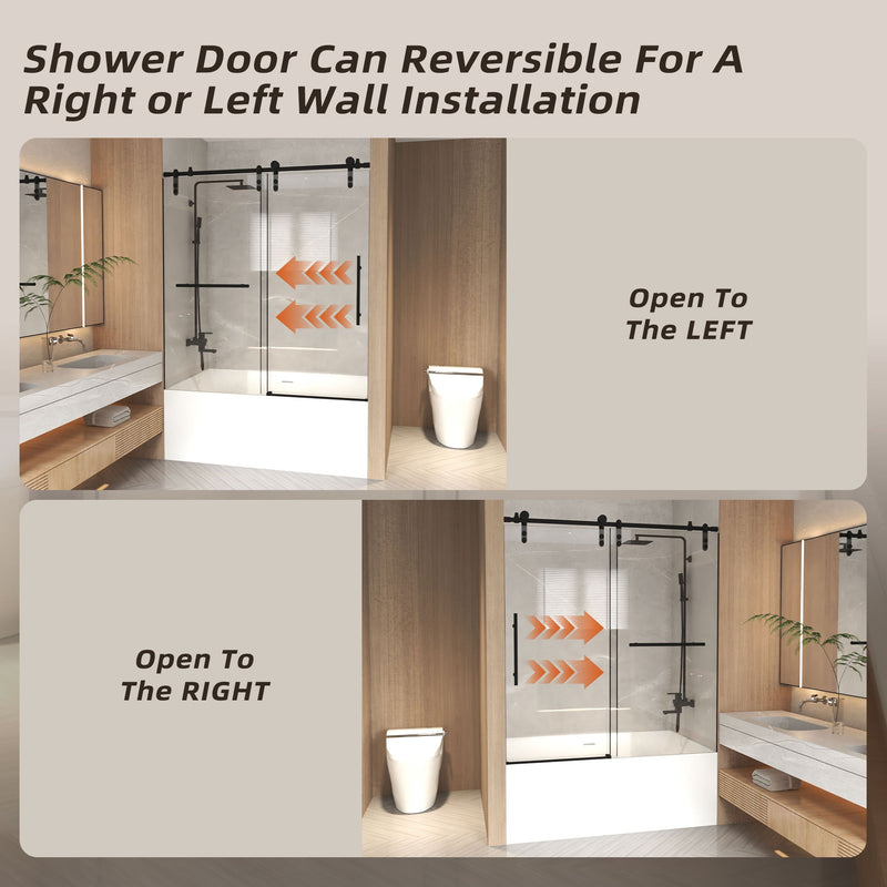 Frameless Sliding Bathtub Door With Frame