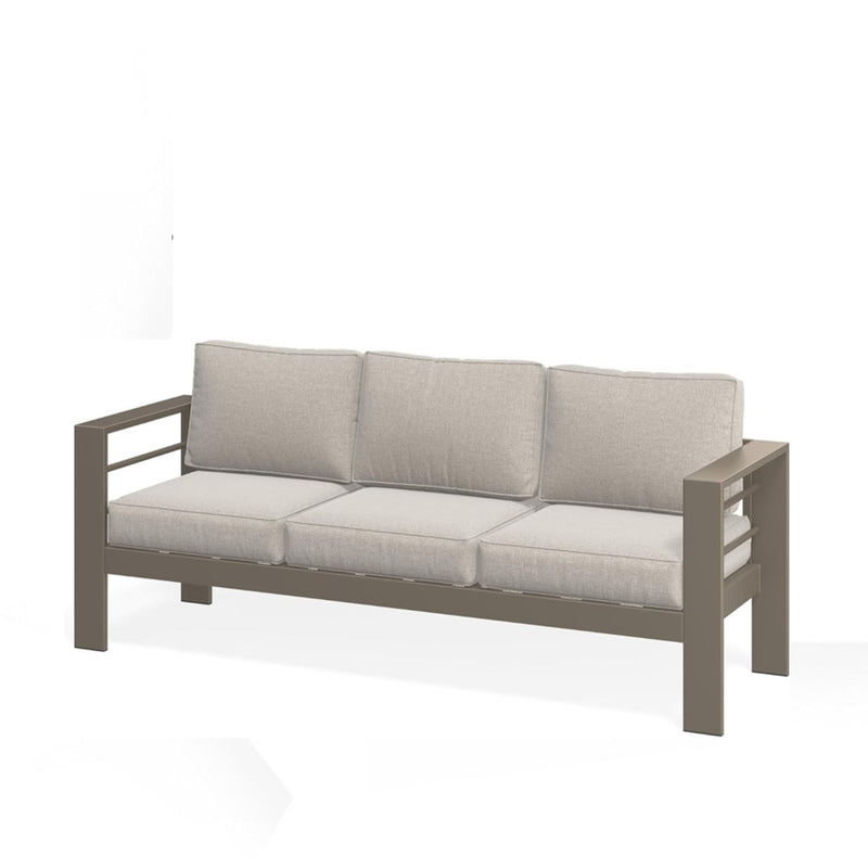 All-Weather Patio Sofa With Cushions, 3 Seat Outdoor Couch