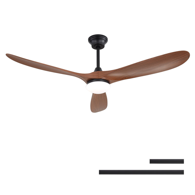 Smart Ceiling Fan With Lights, 3 Blades, Reversible Quiet DC Motor For Indoor