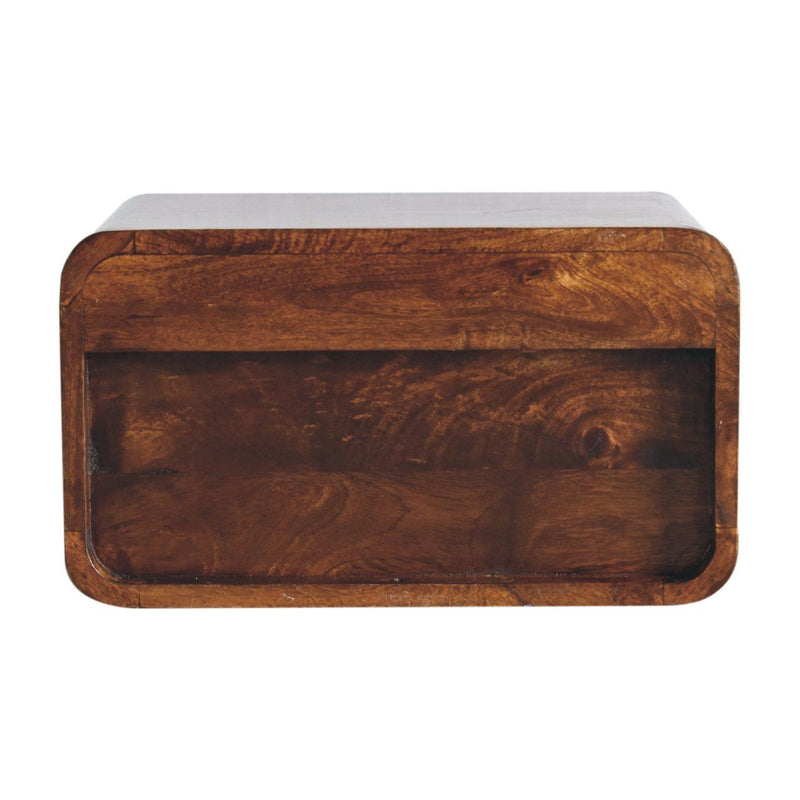 Curved Upper Slot Floating Nightstand