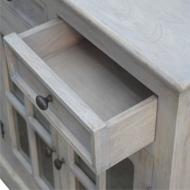 Glazed Sideboard - Natural / White