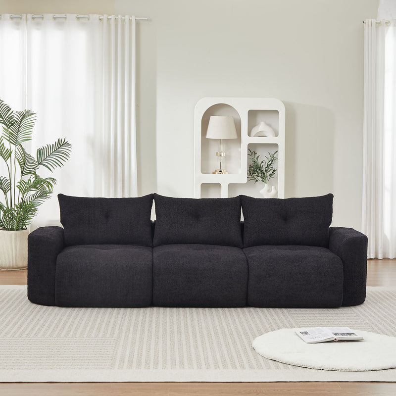 3 Seater With Thickened Armrests Sofa For Living Room