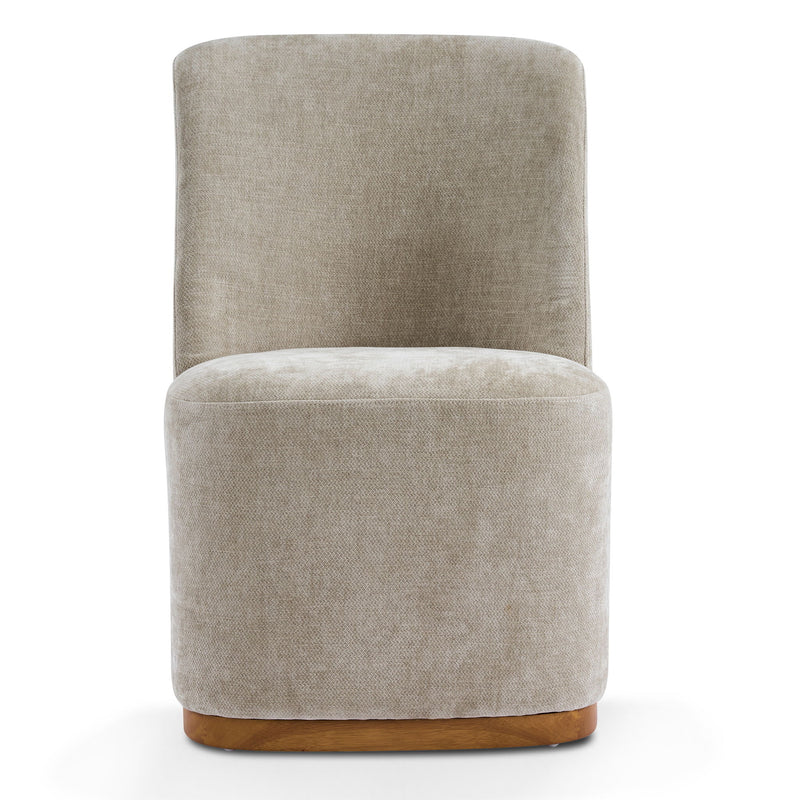 Indoor Upholstered Dining Chair (Set of 2) With Sturdy Frame - Oatmeal