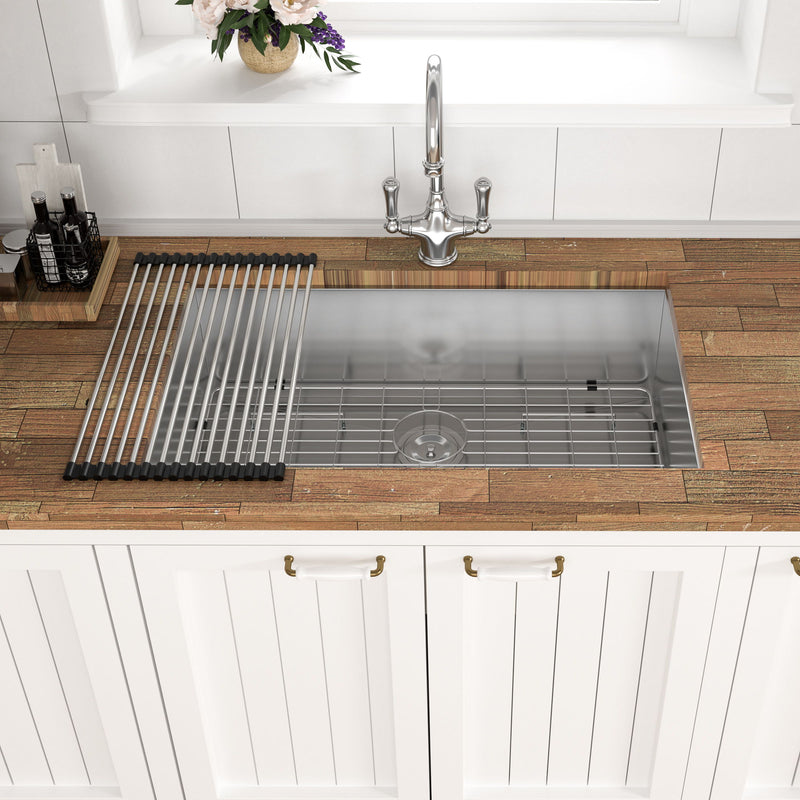 Modern Style Undermount Sink With Stainless Steel, Deep Single Bowl