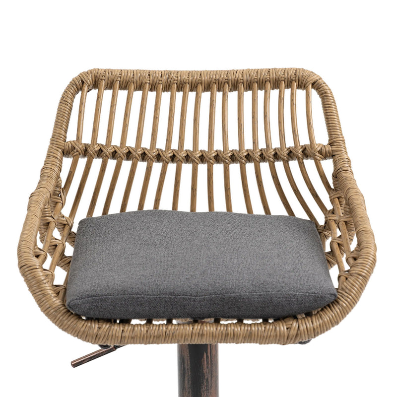 Modern Swivel Bar Stools Adjustable Counter Chairs With Footrest (Set of 2)