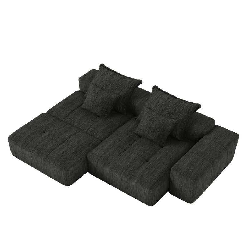 Modern Oversized Diy Combination, Modular Sectional Sofa With Pillows