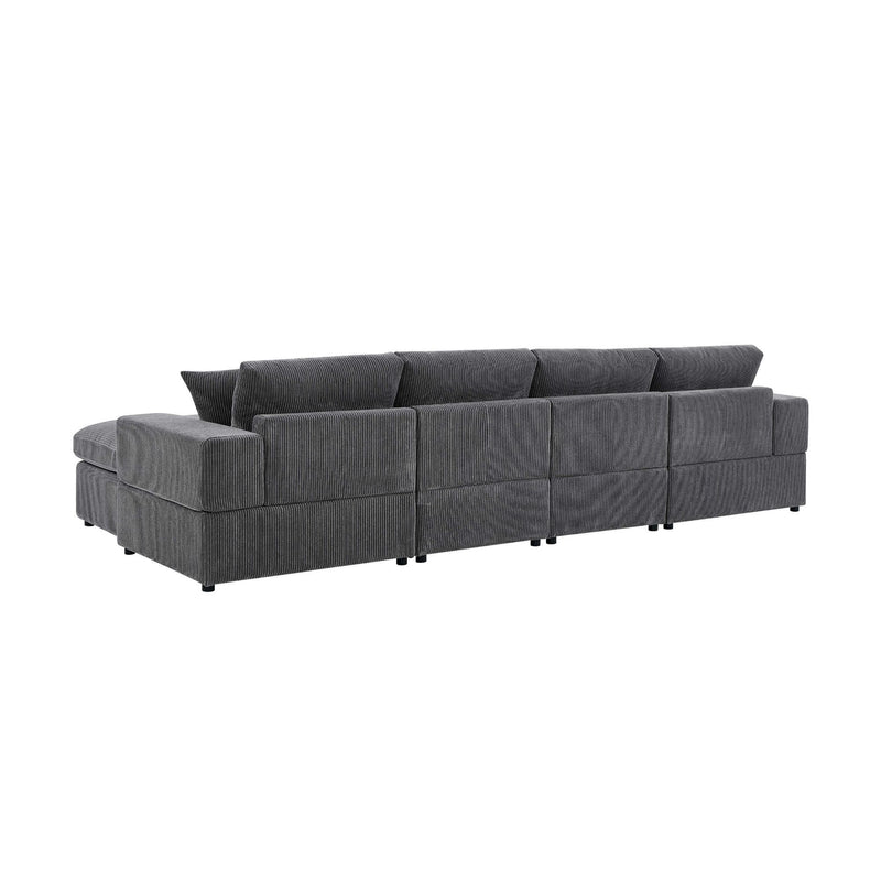 Upholstered Symmetrical Modular Sectional With 6 Seating