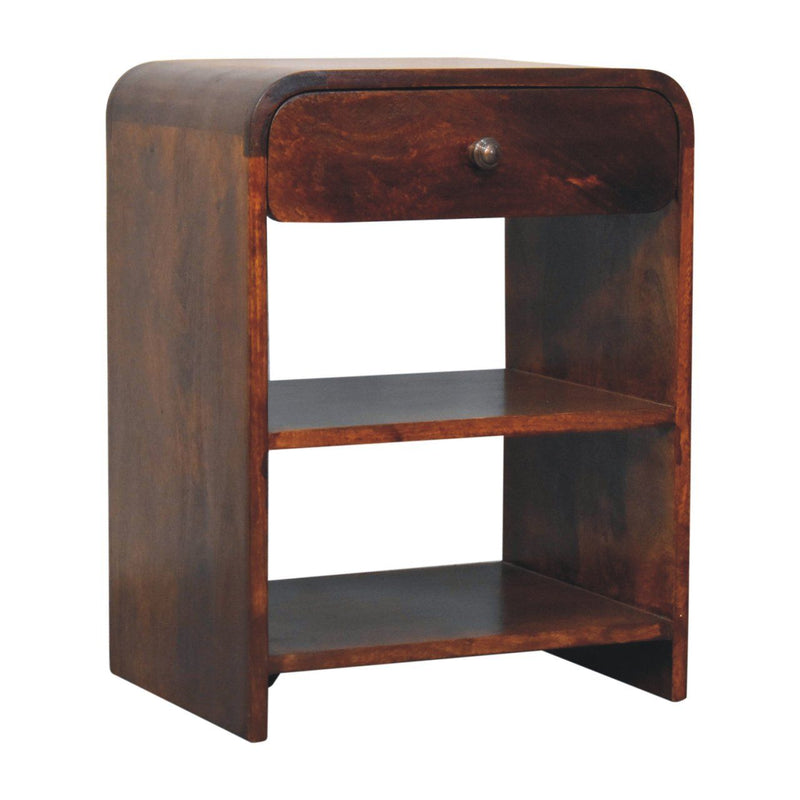 Aspen - Open Bedside Table - Dark Brown