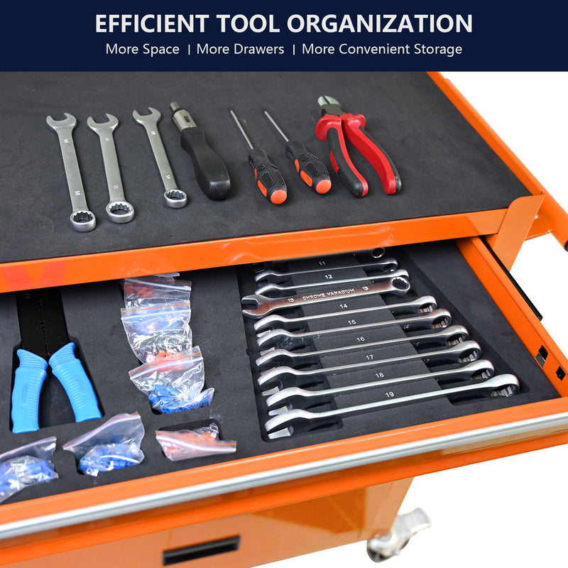 4 Drawers Multifunctional Tool Cart With Wheels