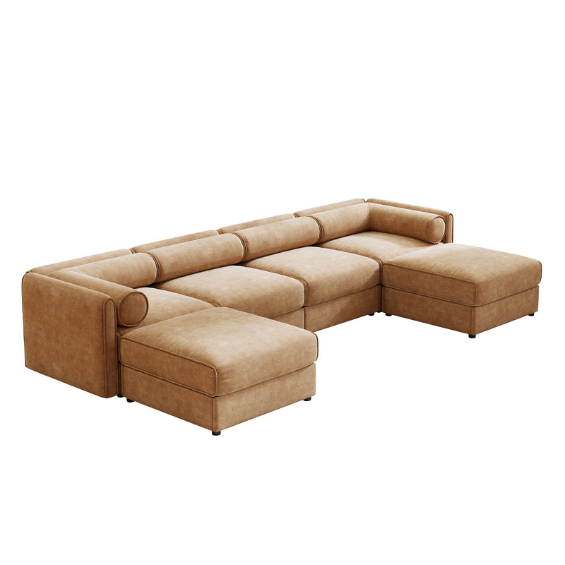 Contemporary Elegant Sofa With Storage And Ottoman