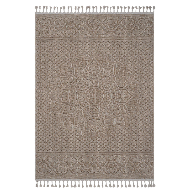 Guros - 8' X 10' Medallion Indoor / Outdoor Area Rug - Beige