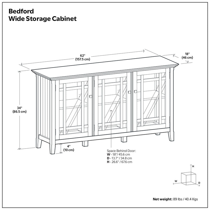 Bedford - Storage Cabinet With Adjustable Shelves - Brown