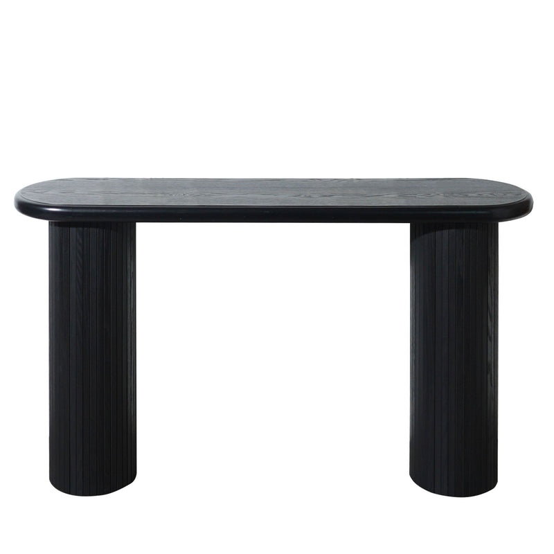 Fluted Cylinder Console Table - Black