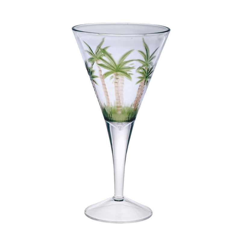 Leadingware V Shaped Unbreakable Plastic Wine Glasses, 14Oz (Set of 4) - Clear