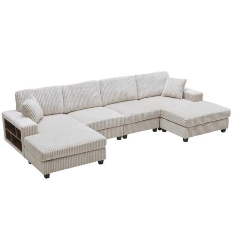 U-Shaped Convertible Sofa, 4 Seater Large Living Room Lounge