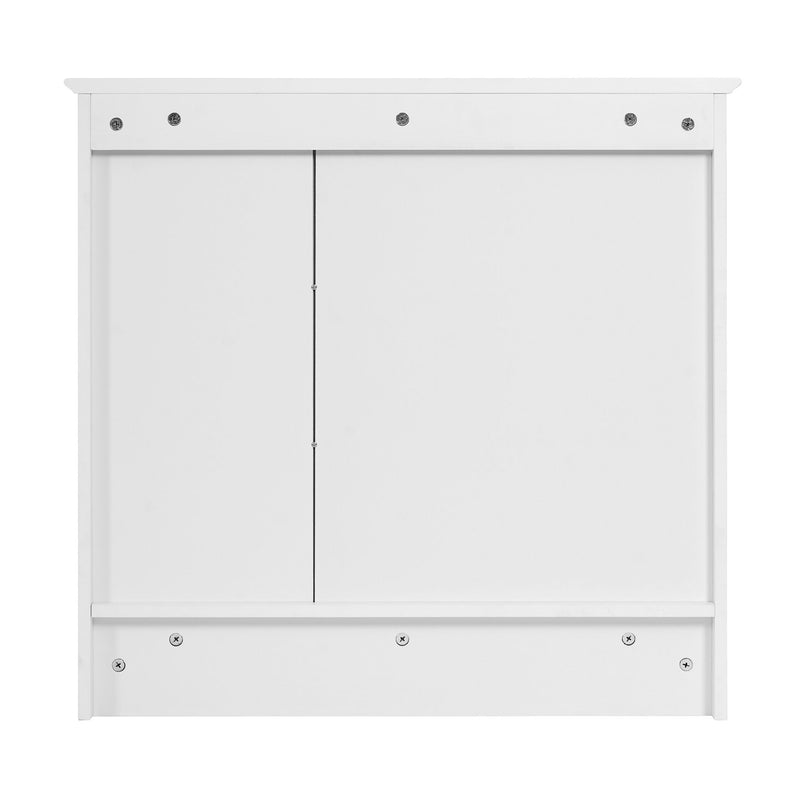 Wall Mount 2 In 1 Mirror Cabinet With Adjustable Shelf, Soft-Closing Hinges
