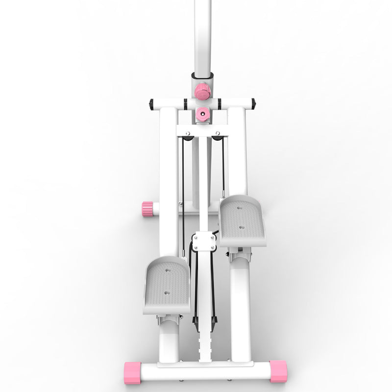 Stair Stepper With Resistance Home Upgrade Vertical Climber Workout Machine For Full Body Exercise - Pink