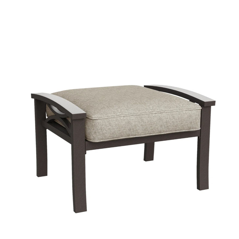 Modern All-Weather Ottomans With Cushions (Set of 2)