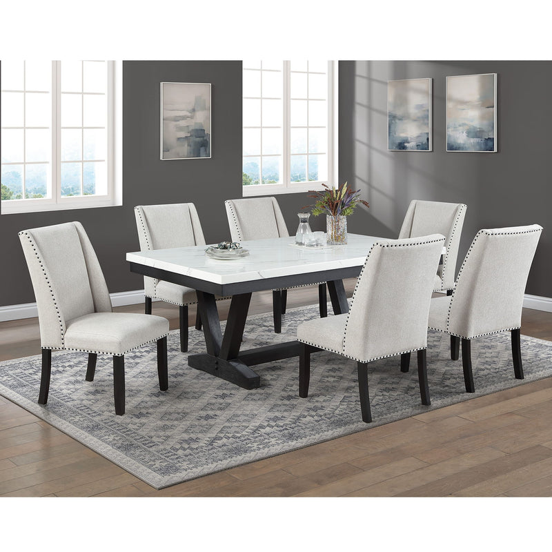 Upholstered Wingback Dining Chairs With Nailhead Trim (Set of 2) - Antique Black